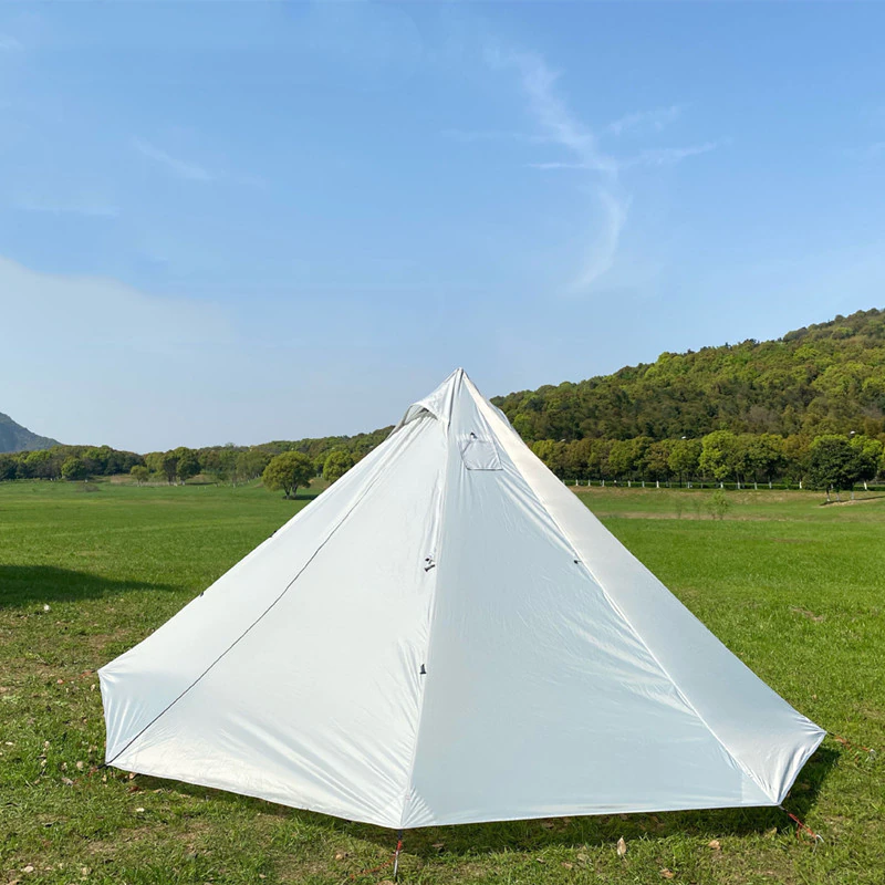 Cheap Goat Tents Pyramid Tent 2 3 People One bedroom Multi person Shelter With Chimney Mouth Camping Tent   